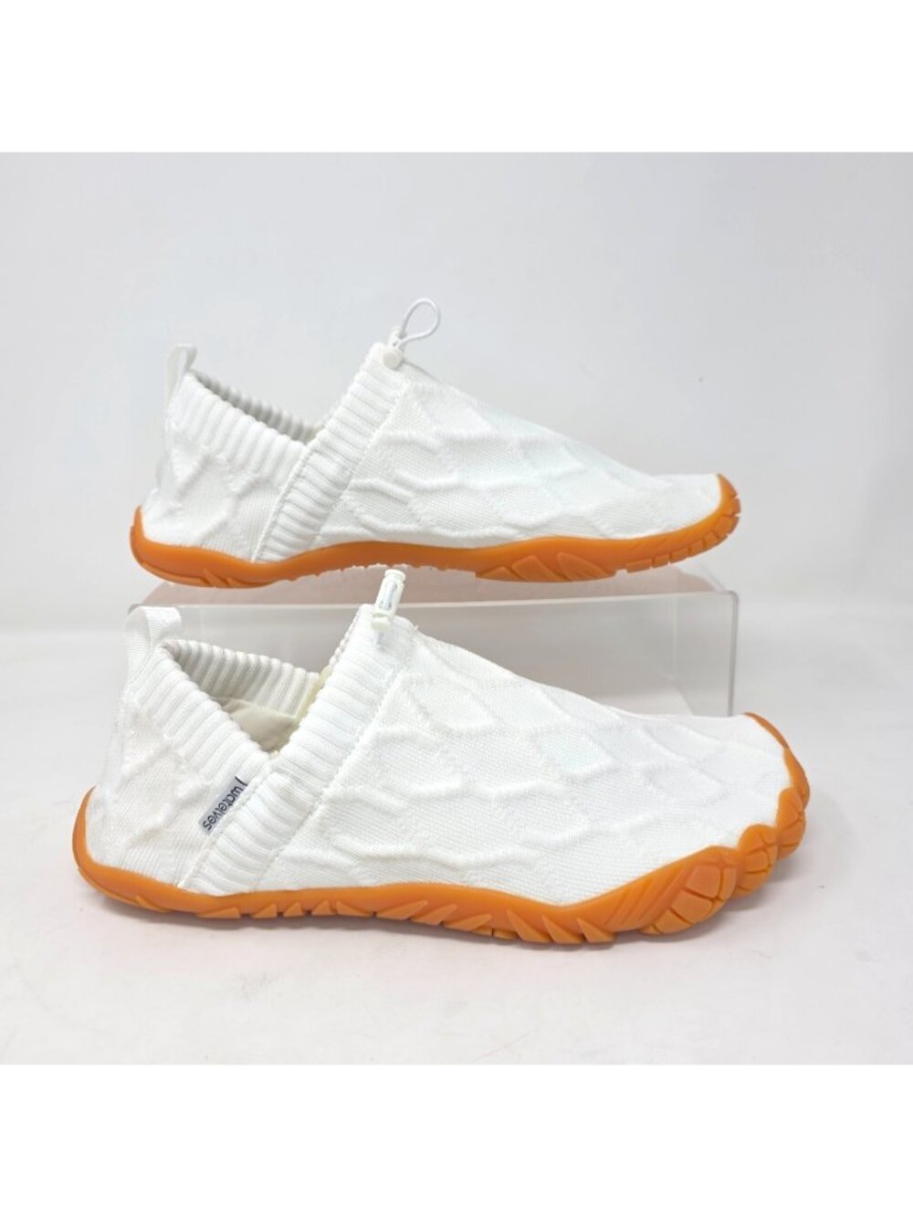 WateLves Barefoot Water Shoes Women Men 43 10 Knit Wide Toe Breathable Ivory